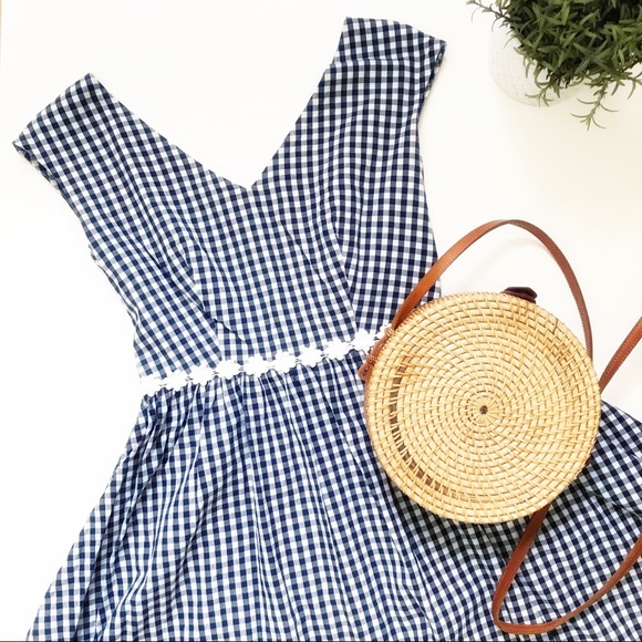 Saturday Studio - Gingham Fit And Flare Dress - Picture 1 of 2